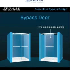 DreamLine Charisma 78-3/4" High X 60" Wide 36" Deep Sliding Frameless Shower Door With Clear Glass, SlimeLine Shower Base Kit, And Right Drain -Royal Sales Store DL 3.2 94153.1653164233