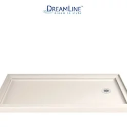 DreamLine Charisma 78-3/4" High X 60" Wide 36" Deep Sliding Frameless Shower Door With Clear Glass, SlimeLine Shower Base Kit, And Right Drain -Royal Sales Store DL 3.8 61328.1653164233