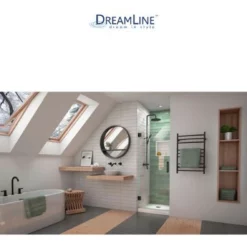 DreamLine Unidoor-LS 72" High X 28" Wide Hinged Frameless Shower Door With Clear Glass -Royal Sales Store DLine 1.12 33906.1653144046