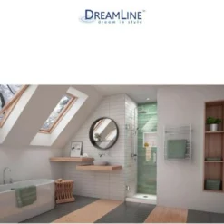 DreamLine Unidoor-LS 72" High X 28" Wide Hinged Frameless Shower Door With Clear Glass -Royal Sales Store DLine 1.1 79167.1653144047