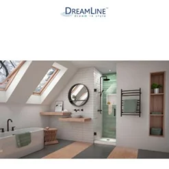 DreamLine Unidoor-LS 72" High X 28" Wide Hinged Frameless Shower Door With Clear Glass -Royal Sales Store DLine 1.9 08417.1653144046