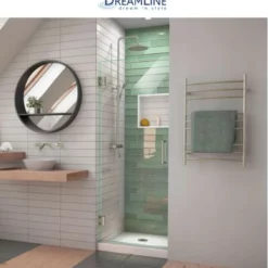 DreamLine Unidoor-LS 72" High X 28" Wide Hinged Frameless Shower Door With Clear Glass