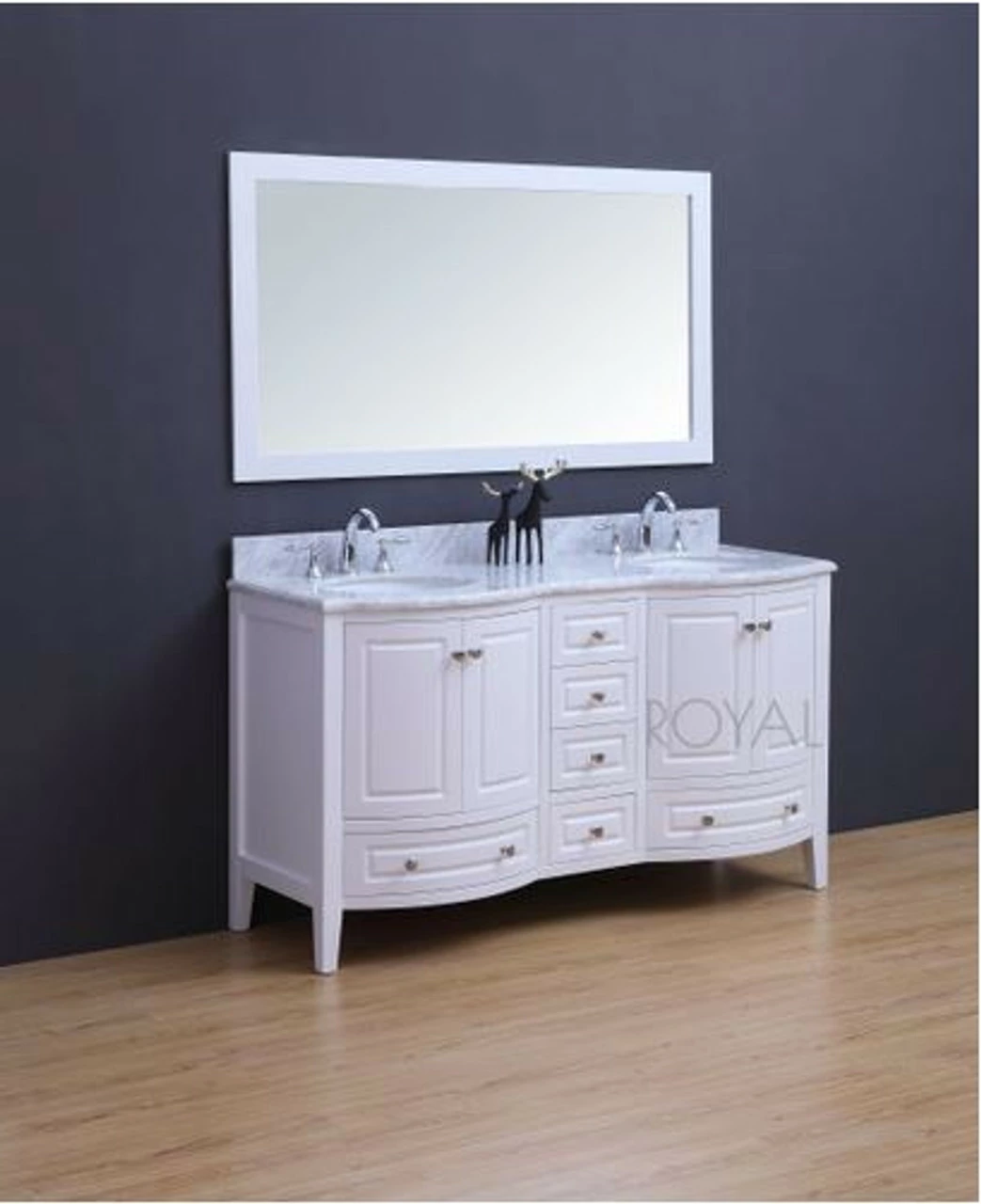 Royal Destiny 72 Inch White Double Sink Bathroom Vanity 4 Royal Destiny 72 Inch White Double Sink Bathroom Vanity - Image 2
