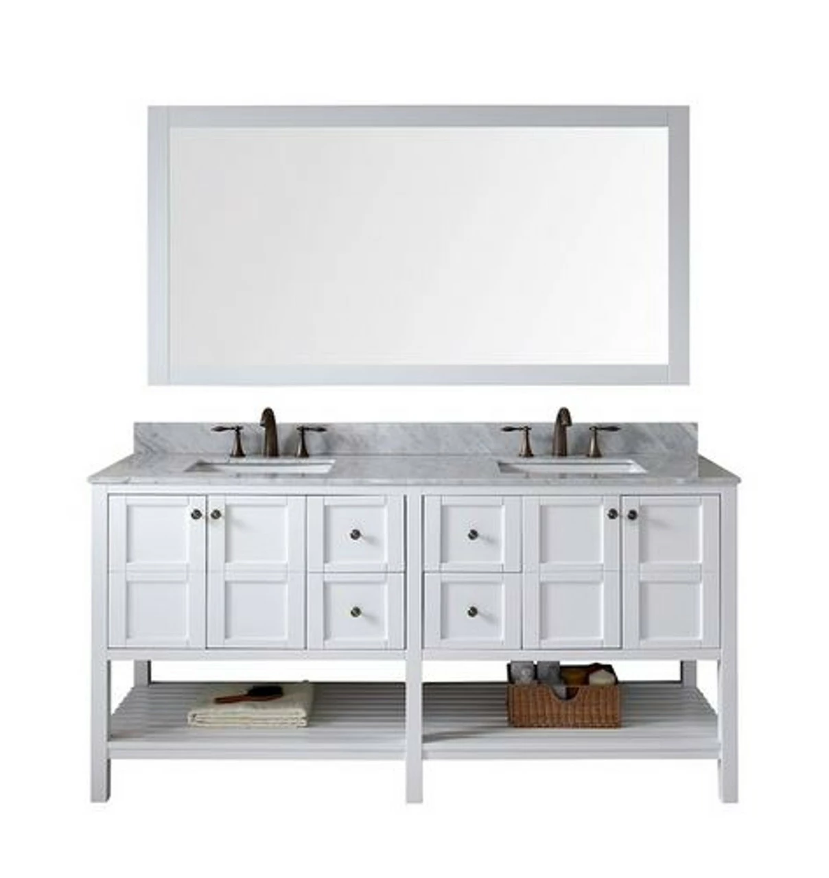 Royal Daytona 72" White Double Sink Bathroom Vanity 3 Royal Daytona 72" White Double Sink Bathroom Vanity
