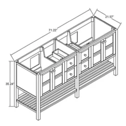 Royal Daytona 72" White Double Sink Bathroom Vanity 10 Royal Daytona 72" White Double Sink Bathroom Vanity -Royal Sales Store DTN 2.3 67467.1657570081