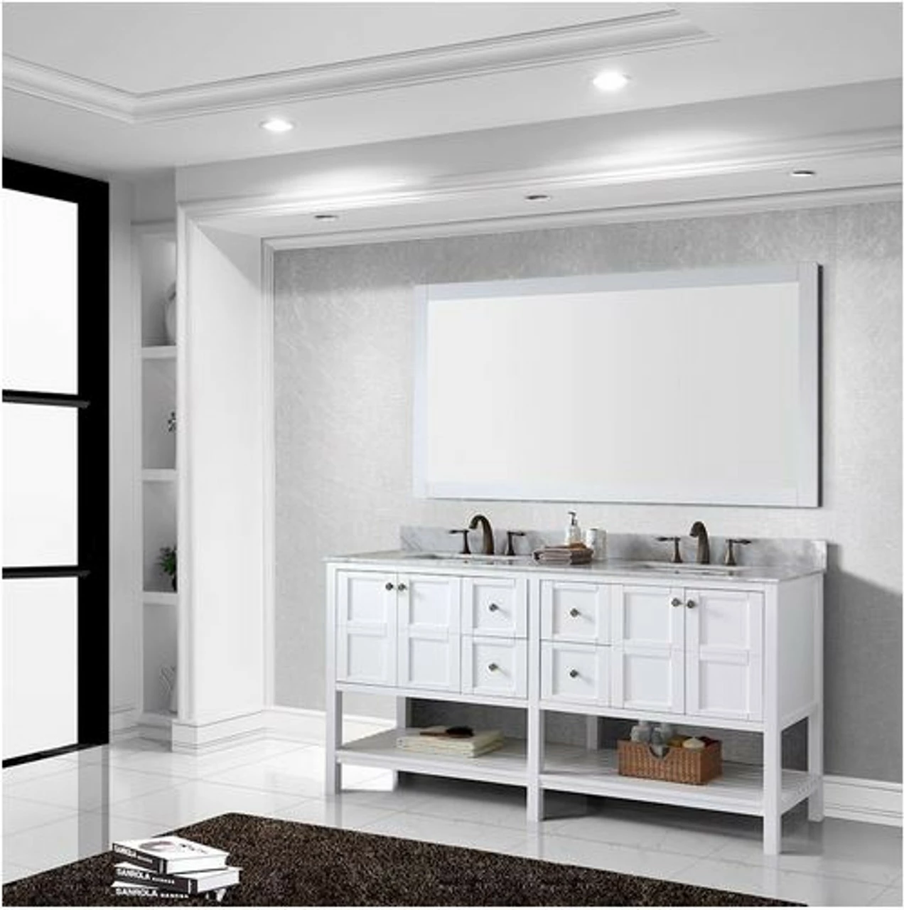 Royal Daytona 72" White Double Sink Bathroom Vanity 5 Royal Daytona 72" White Double Sink Bathroom Vanity - Image 3