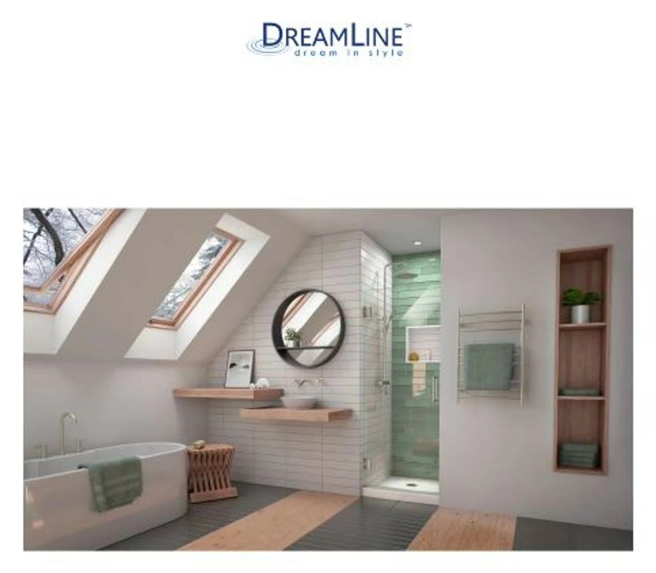 DreamLine Unidoor-LS 72" High X 30" Wide Hinged Frameless Shower Door With Clear Glass 4 DreamLine Unidoor-LS 72" High X 30" Wide Hinged Frameless Shower Door With Clear Glass - Image 2