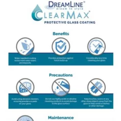 DreamLine Unidoor 72" High X 30" Wide Hinged Frameless Shower Door With Clear Glass -Royal Sales Store Dline 3.14 23517.1653146960