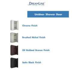 DreamLine Unidoor 72" High X 30" Wide Hinged Frameless Shower Door With Clear Glass -Royal Sales Store Dline 3.15 86202.1653146960