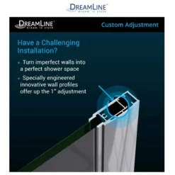 DreamLine Unidoor 72" High X 30" Wide Hinged Frameless Shower Door With Clear Glass -Royal Sales Store Dline 3.16 47531.1653146960