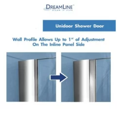 DreamLine Unidoor 72" High X 30" Wide Hinged Frameless Shower Door With Clear Glass (2) 35 DreamLine Unidoor 72" High X 30" Wide Hinged Frameless Shower Door With Clear Glass (2) -Royal Sales Store Dline 4.13 53309.1653148186