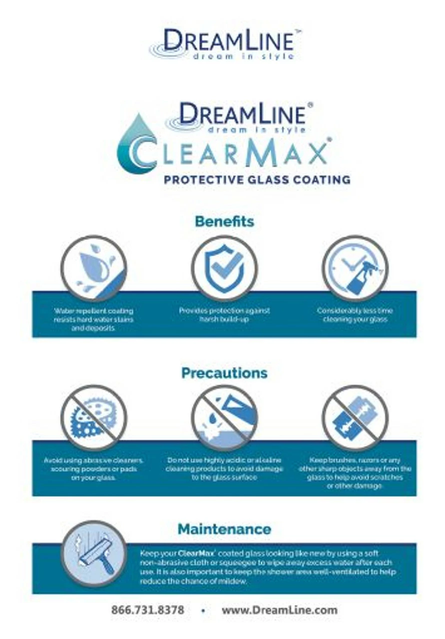 DreamLine Unidoor 72" High X 30" Wide Hinged Frameless Shower Door With Clear Glass (2) 17 DreamLine Unidoor 72" High X 30" Wide Hinged Frameless Shower Door With Clear Glass (2) - Image 15