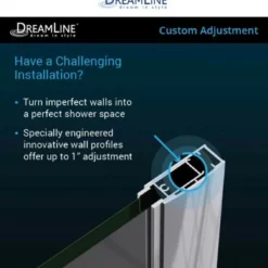 DreamLine Unidoor 72" High X 30" Wide Hinged Frameless Shower Door With Clear Glass (2) 37 DreamLine Unidoor 72" High X 30" Wide Hinged Frameless Shower Door With Clear Glass (2) -Royal Sales Store Dline 4.16 42497.1653148186
