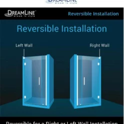 DreamLine Unidoor 72" High X 30" Wide Hinged Frameless Shower Door With Clear Glass (2) 36 DreamLine Unidoor 72" High X 30" Wide Hinged Frameless Shower Door With Clear Glass (2) -Royal Sales Store Dline 4.17 25804.1653148186