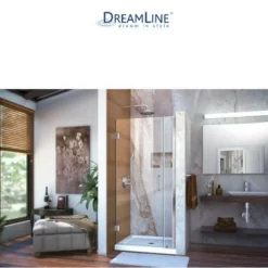 DreamLine Unidoor 72" High X 30" Wide Hinged Frameless Shower Door With Clear Glass (2) 24 DreamLine Unidoor 72" High X 30" Wide Hinged Frameless Shower Door With Clear Glass (2) -Royal Sales Store Dline 4.1 45521.1653148186