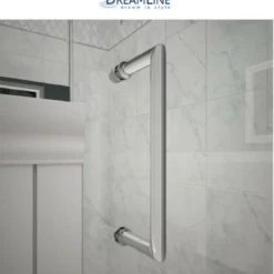 DreamLine Unidoor-X 72" High X 31" Wide Hinged Frameless Shower Door With Clear Glass -Royal Sales Store Dline 5.13 45392.1653155908
