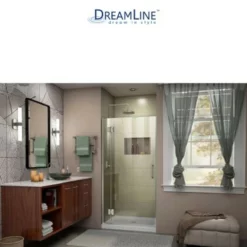 DreamLine Unidoor-X 72" High X 31" Wide Hinged Frameless Shower Door With Clear Glass -Royal Sales Store Dline 5.8 24402.1653155908
