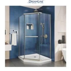 DreamLine Prism 72" High X 34-1/8" Wide X 34-1/8" Deep Pivot Frameless Shower Enclosure With Clear Glass