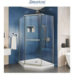 DreamLine Prism 72" High X 39" Wide X 38-1/8" Deep Pivot Frameless Shower Enclosure With Clear Glass