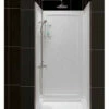 DreamLine SlimLine Shower Installation Package With 76-3/4" High X 36" Wide X 36" Deep Shower Walls And 36" By 36" Single Threshold Shower Base -Royal Sales Store Dreamline 16 43566.1652906945