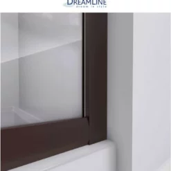DreamLine Prime 33" Wide X 76 3/4" High Semi-Frameless Frosted Glass Sliding Shower Enclosure - Includes Shower Base -Royal Sales Store Dreamline 19.15 70062.1653334001