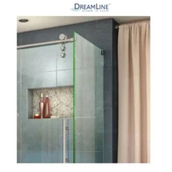 DreamLine Enigma-Z 76" High X 61" Wide X 34-1/2" Deep Sliding Frameless Shower Enclosure With Clear Glass
