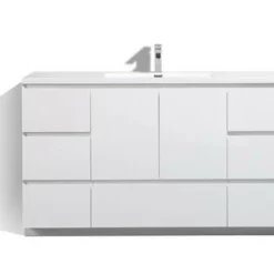 Royal Pavia White 60" Bathroom Vanity Cabinet With Single Sink