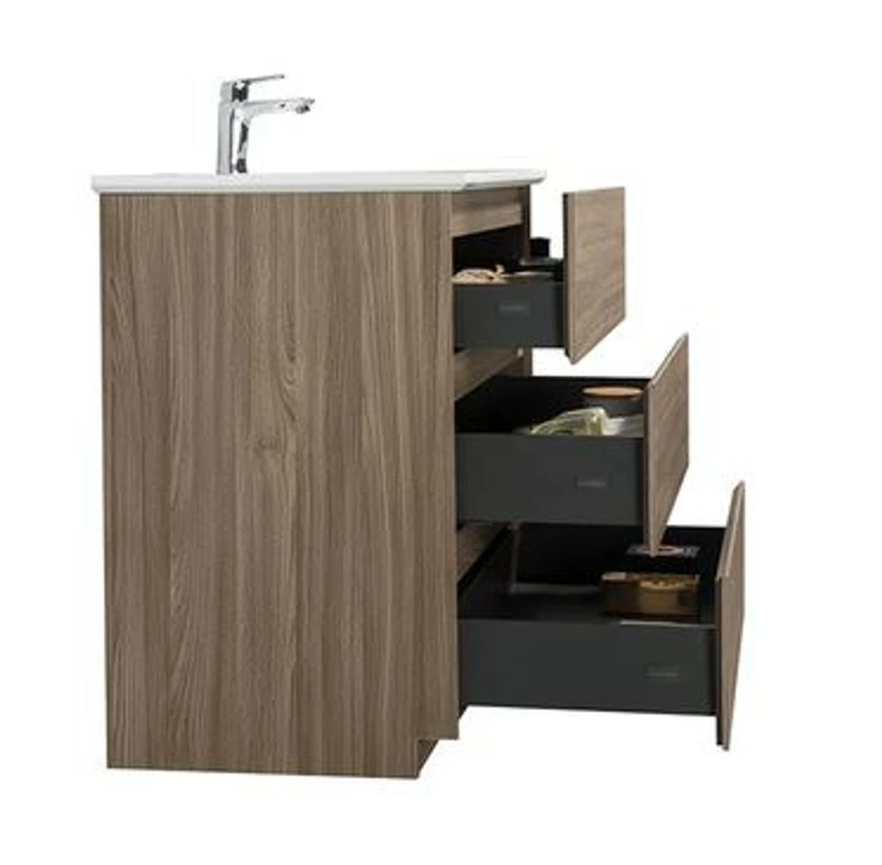 Royal Pavia Maple Grey 42" Wall Mounted Bathroom Vanity 7 Royal Pavia Maple Grey 42" Wall Mounted Bathroom Vanity - Image 5