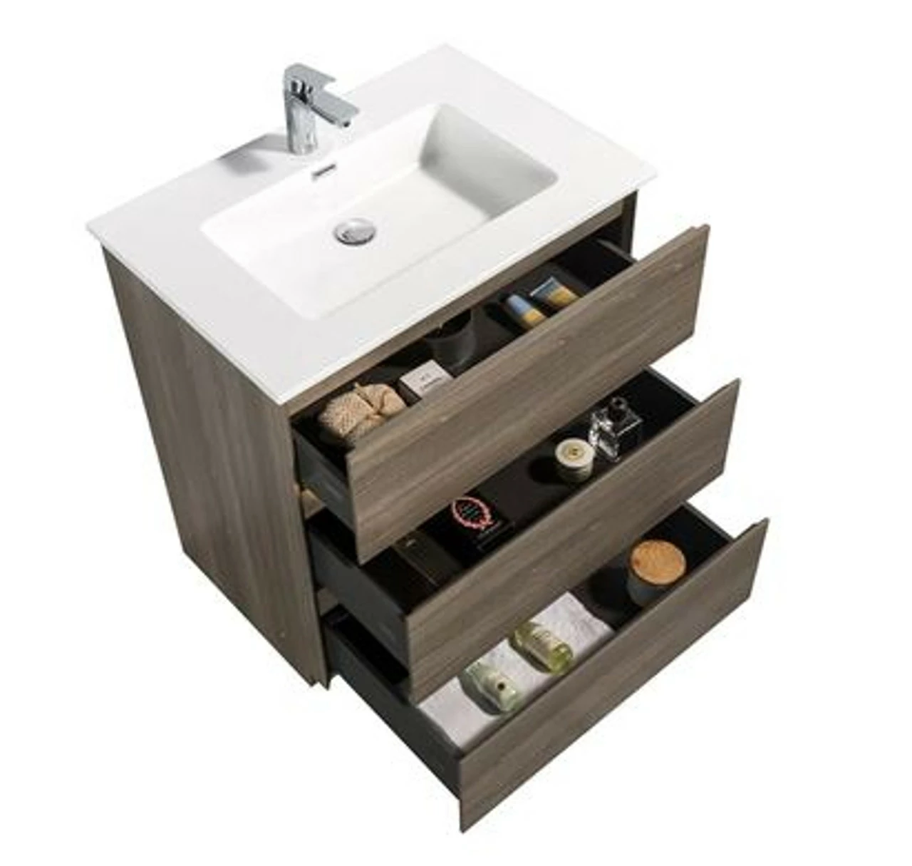 Royal Pavia Maple Grey 42" Wall Mounted Bathroom Vanity 6 Royal Pavia Maple Grey 42" Wall Mounted Bathroom Vanity - Image 4
