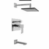 Graff Qubic Pressure Balanced Tub And Shower System With Single Function Shower Head And Metal Lever Handle -Royal Sales Store GFF 4 81319.1656426415