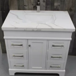 Royal Glades 46" Bathroom Vanity With Center Sink -Royal Sales Store Glades 36 White 2 75362.1615820057