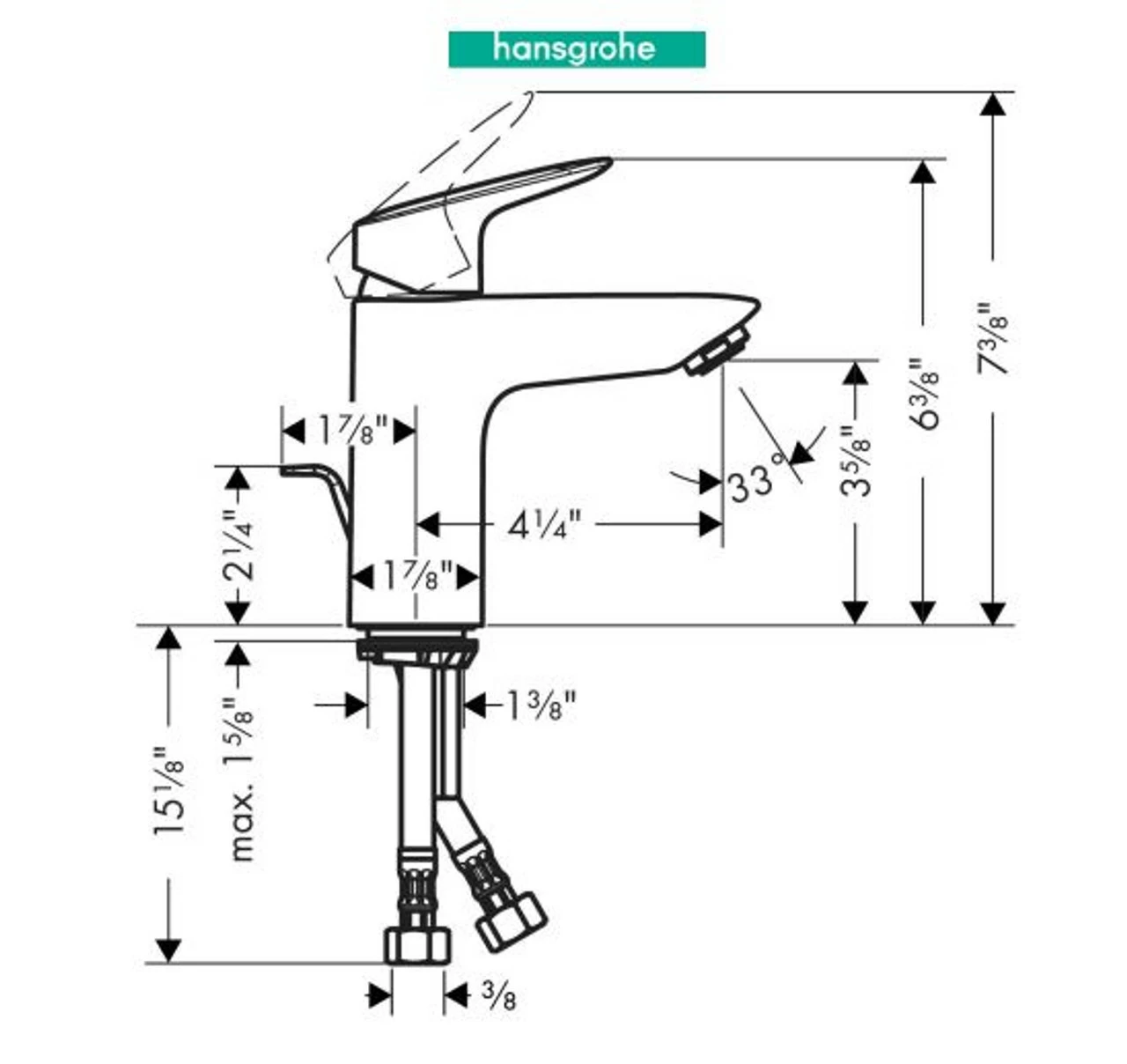 Hansgrohe Logis Single Hole Bathroom Faucet With EcoRight And ComfortZone Technologies - Drain Assembly Included 8 Hansgrohe Logis Single Hole Bathroom Faucet With EcoRight And ComfortZone Technologies - Drain Assembly Included - Image 6