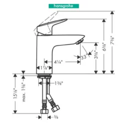 Hansgrohe Logis Single Hole Bathroom Faucet With EcoRight And ComfortZone Technologies - Less Drain Assembly -Royal Sales Store HG 18.1 08785.1654192548