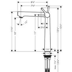 Hansgrohe Talis S 1.2 GPM Single Hole Bathroom Faucet With QuickClean, EcoRight And ComfortZone Technology -Royal Sales Store HG 39.1 20943.1654275274