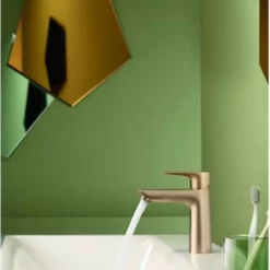 Hansgrohe Talis E 1.2 GPM Single Hole Bathroom Faucet With QuickClean, ComfortZone And EcoRight Technology - Includes Metal Pop-Up Drain Assembly -Royal Sales Store HG 4.2 34776.1654112025