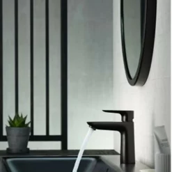 Hansgrohe Talis E 1.2 GPM Single Hole Bathroom Faucet With QuickClean, ComfortZone And EcoRight Technology - Includes Metal Pop-Up Drain Assembly -Royal Sales Store HG 4.6 39362.1654112025