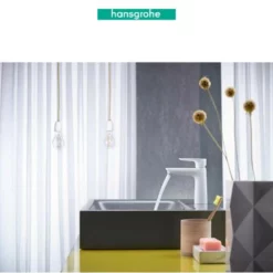 Hansgrohe Talis E 1.2 GPM Single Hole Bathroom Faucet With QuickClean, ComfortZone And EcoRight Technology - Includes Metal Pop-Up Drain Assembly -Royal Sales Store HG 4.7 55607.1654112025