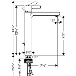 Hansgrohe Metris S 1.2 GPM Single Hole Bathroom Faucet With EcoRight, Quick Clean, And ComfortZone Technologies - Drain Assembly Included (2) -Royal Sales Store HG 40.1 70118.1654275576