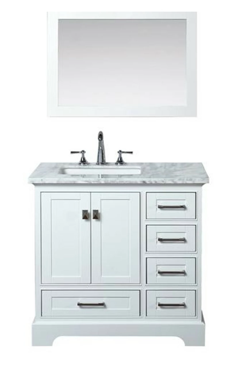 Royal Havana 36 Inch White Bathroom Vanity 3 Royal Havana 36 Inch White Bathroom Vanity
