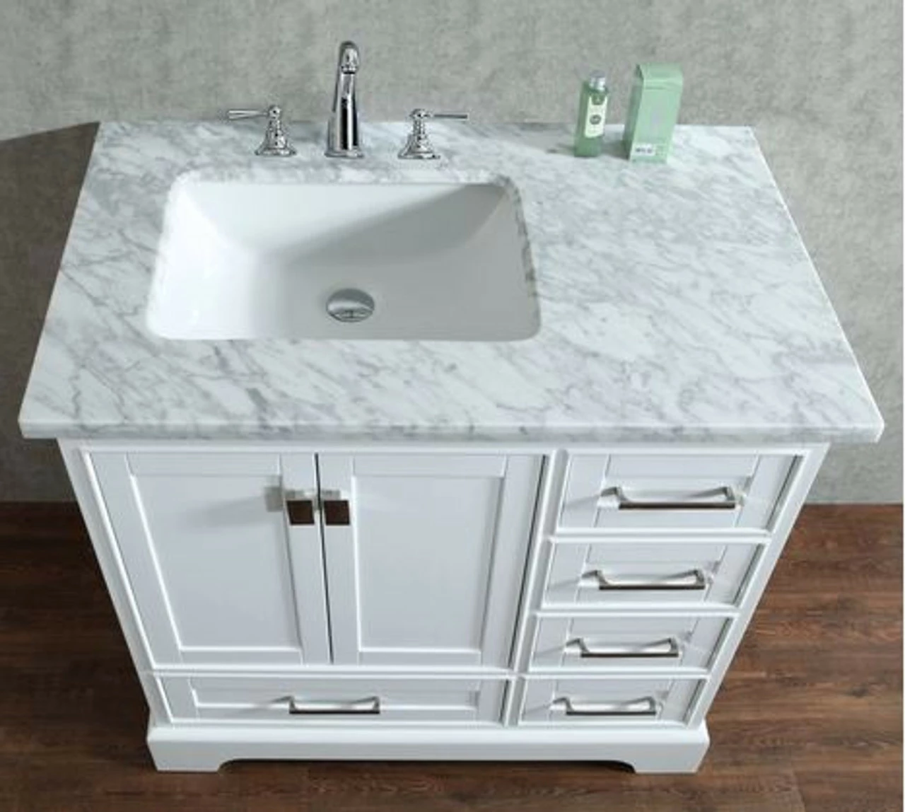 Royal Havana 36 Inch White Bathroom Vanity 5 Royal Havana 36 Inch White Bathroom Vanity - Image 3