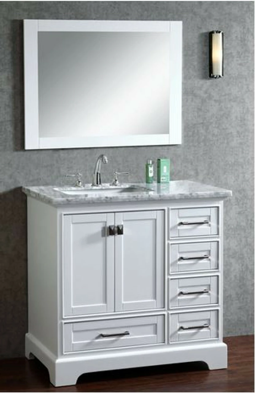 Royal Havana 36 Inch White Bathroom Vanity 4 Royal Havana 36 Inch White Bathroom Vanity - Image 2