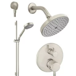 Hansgrohe S Thermostatic Shower System With Volume Control & Diverter Trim, 24" Wall Bar, Shower Arm, Shower Head And Multi Function Hand Shower, Less Valve