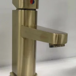 St-Catherine Single Handle Lav Faucet Antique Brass