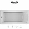 Jacuzzi 72" X 36" Fuzion Drop In Soaking Bathtub With Universal Drain - Integrated Drain Assembly Included