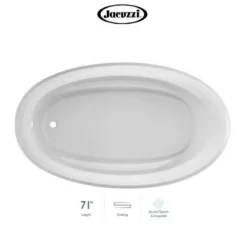 Jacuzzi Signature 71" Drop In Soaking Bathtub With Universal Drain - Less Drain Assembly