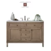 James Martin Vanities Chicago 48" Free Standing Or Wall Mounted / Floating Single Basin Vanity Set With Wood Cabinet And Classic White Quartz Vanity Top