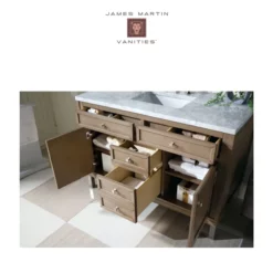 James Martin Vanities Chicago 48" Single Free Standing Or Wall Mounted / Floating Wood Vanity Cabinet Only - Less Vanity Top 12 James Martin Vanities Chicago 48" Single Free Standing Or Wall Mounted / Floating Wood Vanity Cabinet Only - Less Vanity Top -Royal Sales Store JMV Chicago 48 5 42431.1671567664