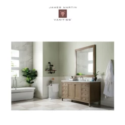 James Martin Vanities Chicago 60" Free Standing Wall Mounted / Floating Single Basin Vanity Set With Wood Cabinet And Classic White Quartz Vanity Top -Royal Sales Store JMV Chicago 60 3 79664.1671566993