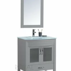 Royal Surfside 30" Bathroom Vanity Solid Wood With Tempered Glass Top -Royal Sales Store JNO 2 36578 19810.1678741364
