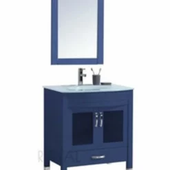 Royal Surfside 30" Bathroom Vanity Solid Wood With Tempered Glass Top -Royal Sales Store JNO 3 91161 93871.1678741364